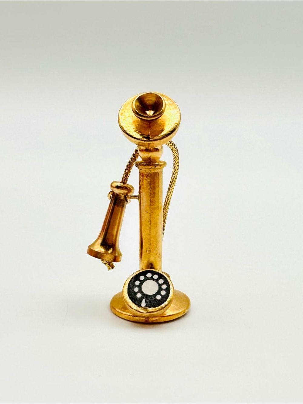 Vintage Brass Miniature Candlestick Telephone NIB